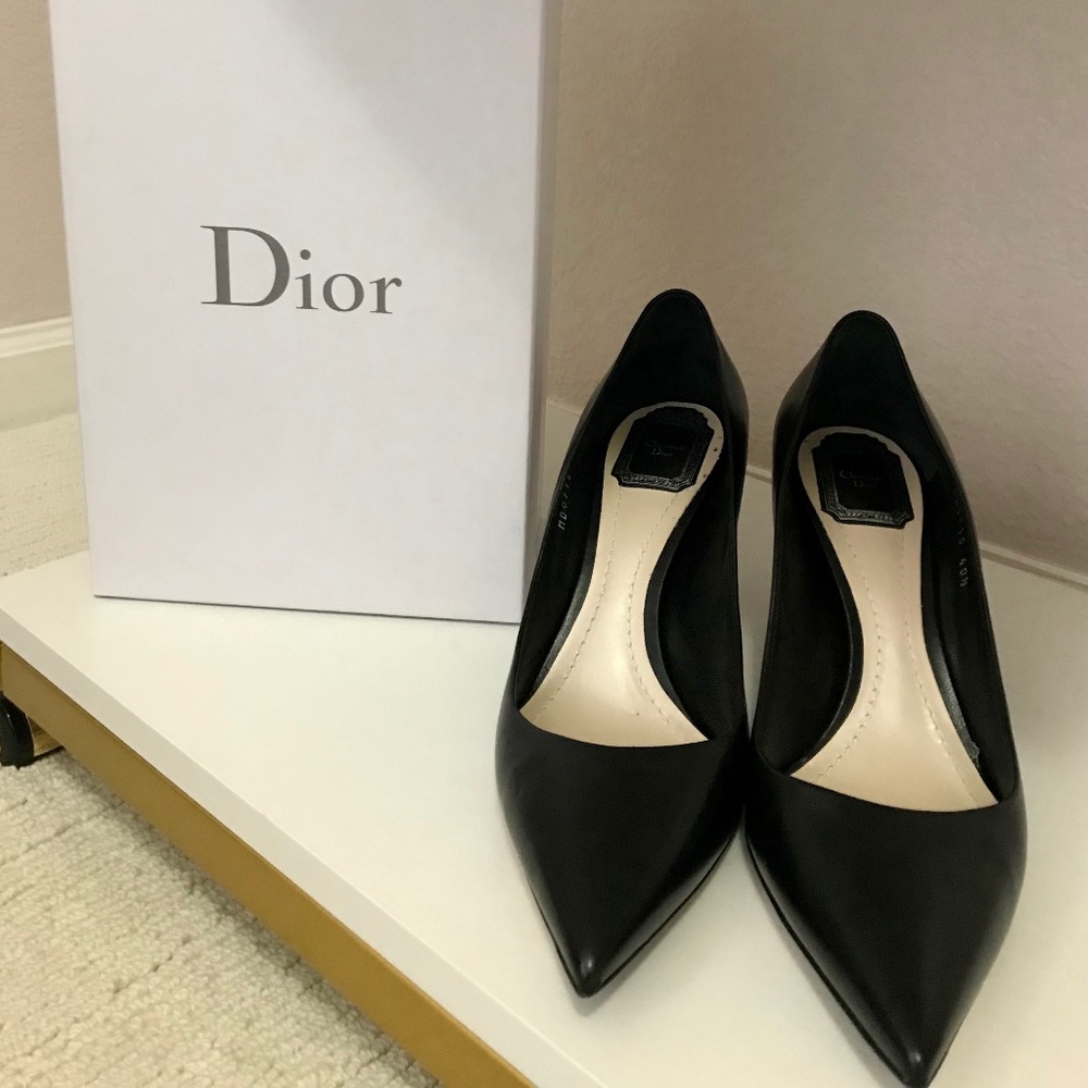 Christian Dior EUR 40.5 Womens Black Leather Pumps